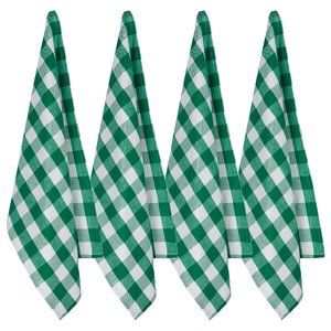 100% Set of 4 Pack Kitchen Buffalo Check Plaid, 20''*30 Inch BLACK FRIDAY CYBER